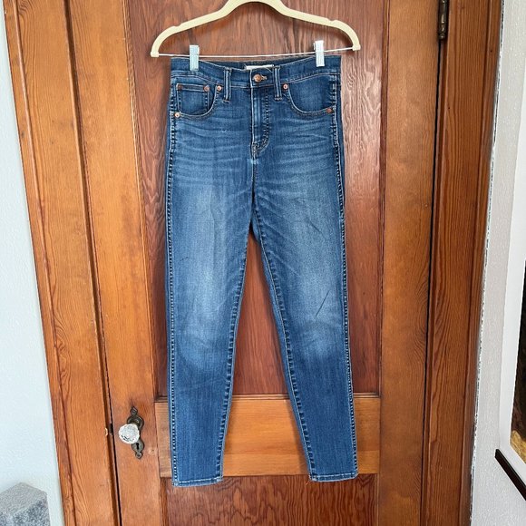 Madewell 10" High Rise Skinny Jeans, Danny Wash TENCEL Denim Edition, 26 R - Picture 2 of 5